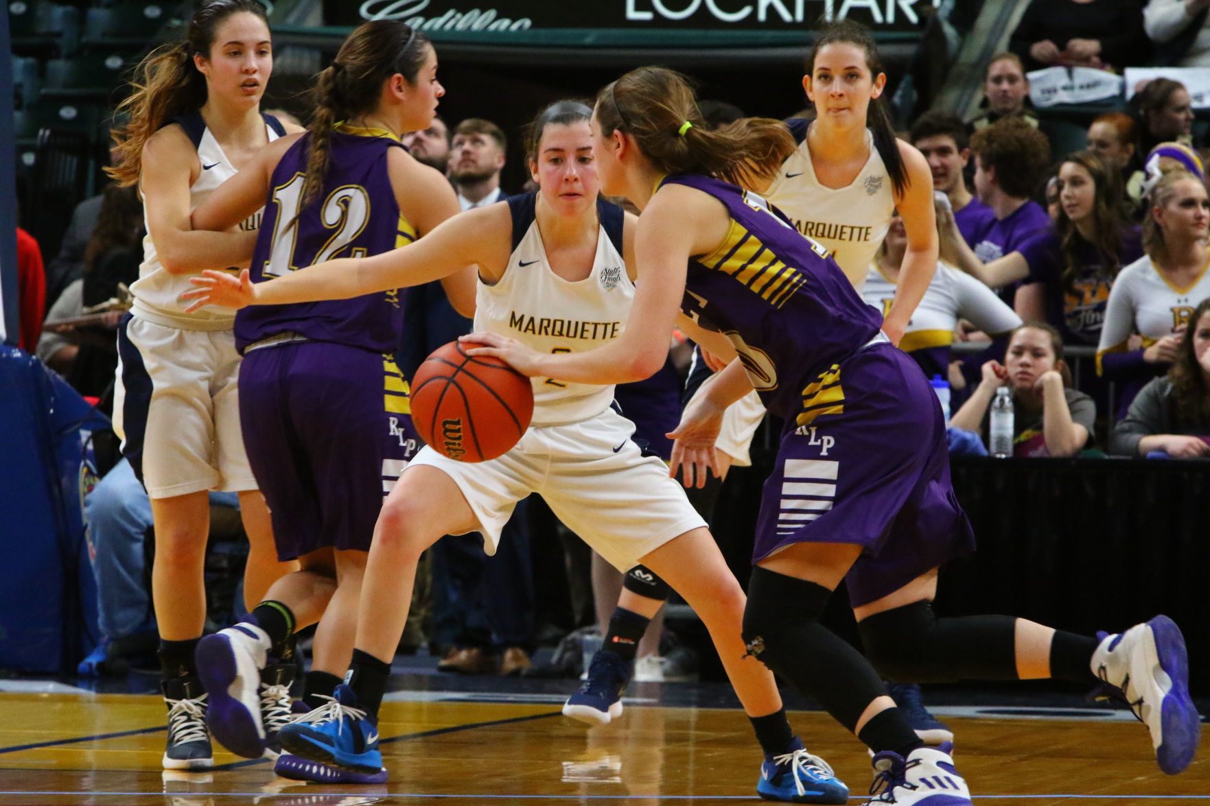Gallery: Girls Basketball State Finals: Marquette Catholic vs. Vincennes Rivet